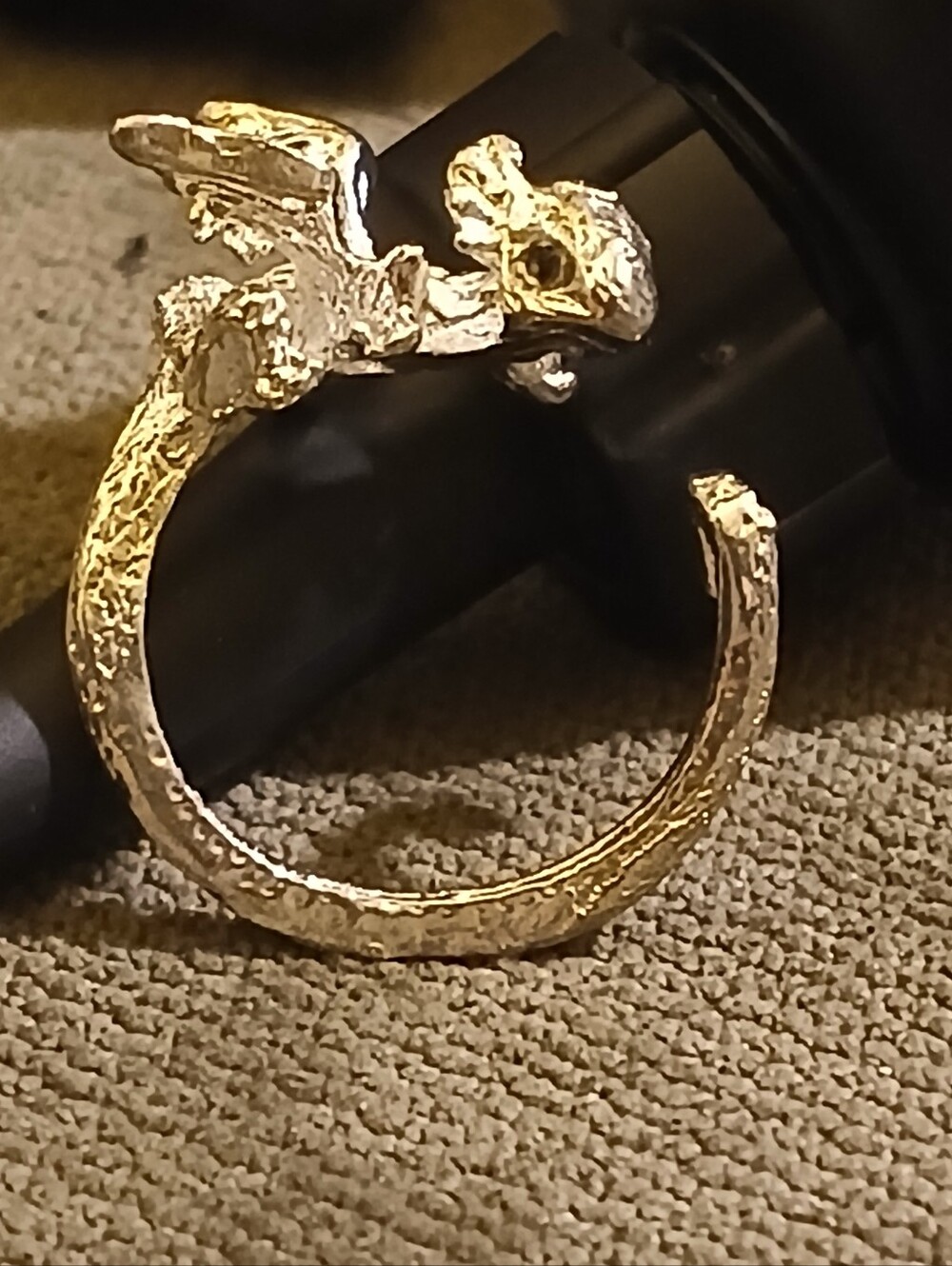 Gold Dragon Wrap Adjustable Ring - Women Jewelry